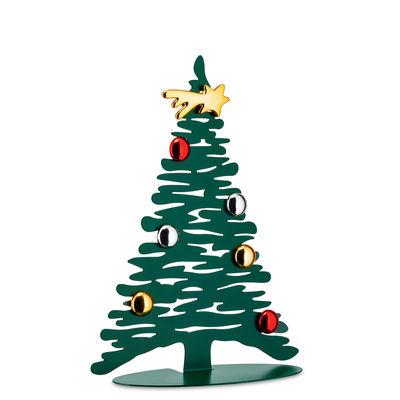 Weihnachtsgeschenke  - Festlich gedeckter Tisch - Bark Tree Weihnachtsdeko / Tannenbaum H 30 cm + 3 farbige Magnete - Alessi - Grün - Epoxidbeschichteter Stahl