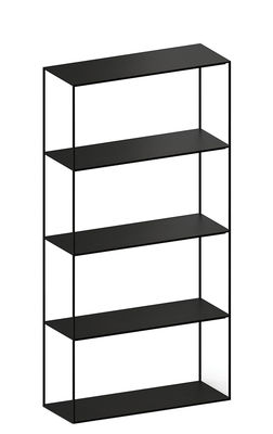 Furniture - Bookcases & Bookshelves - Slim Irony Bookcase - H 164 cm - 5 étagères by Zeus - Black copper - Painted steel