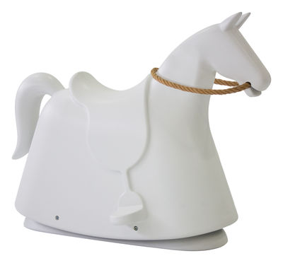 Cavallo A Dondolo Design.Scopri Cheval A Bascule Rocky Bianco Di Magis Collection Me Too Made In Design Italia