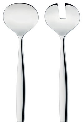 Tableware - Cutlery - Dressed Salad servers - Salad set by Alessi - Mirror polished steel - Stainless steel