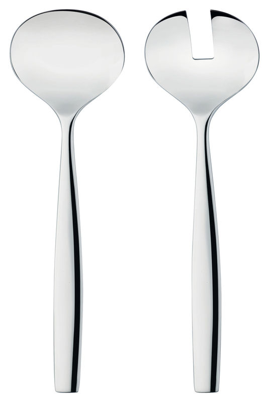 Tableware - Cutlery - Dressed Salad servers metal Salad set - Alessi - Mirror polished steel - Stainless steel