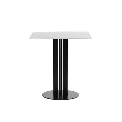 Normann Copenhagen - Table carrée Scala en Métal, Acier inoxydable - Couleur Gris - 76.63 x 76.63 x 