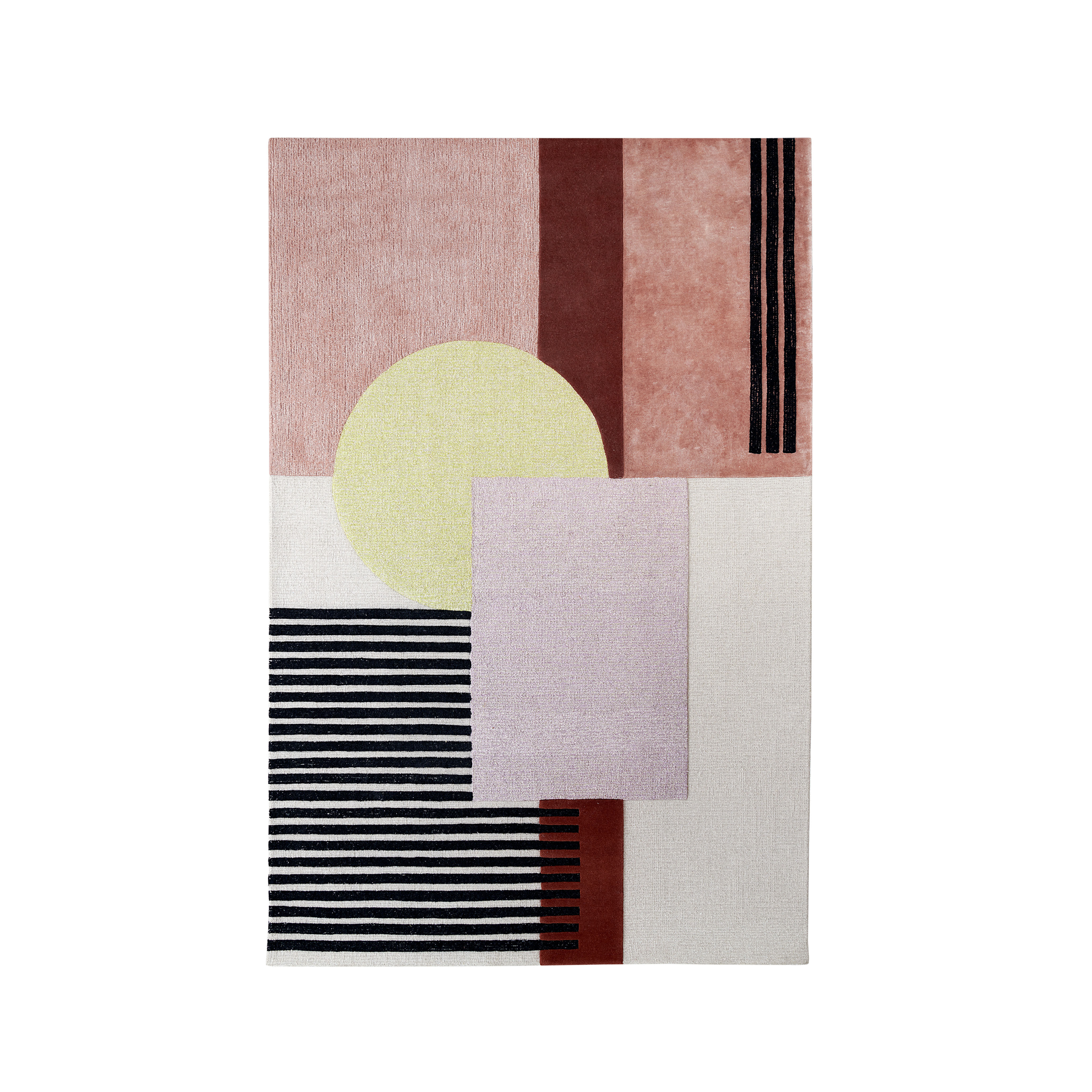 Teppich Around colors von Wiener GTV Design - rosa gelb | Made In Design