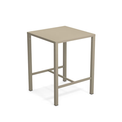 Furniture - High Tables - Nova High table - / 80 x 80 cm x H 105 cm - Steel by Emu - Turtledove - Varnished steel