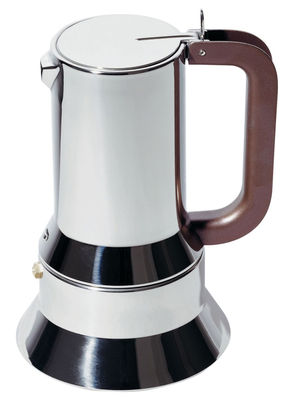 Tisch und Küche - Tee und Kaffee - 9090 italienischer Kaffeebereiter 1 bis 3 Tassen - Alessi - 1 bis 3 Tassen - rostfreier Stahl