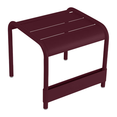 Furniture - Coffee Tables - Luxembourg Pouf - / Pouf - L 42 cm by Fermob - Black cherry - Lacquered aluminium