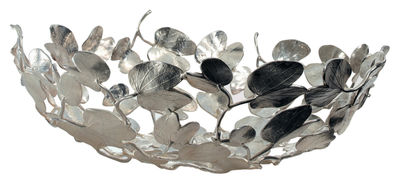 Tableware - Fruit Bowls & Centrepieces - Kachnar II Basket - Leaves pattern by Driade - Silvered brass - Silvery brass
