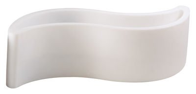 Furniture - Benches - Wave Flowerpot - / Bench by Slide - White - recyclable polyethylene