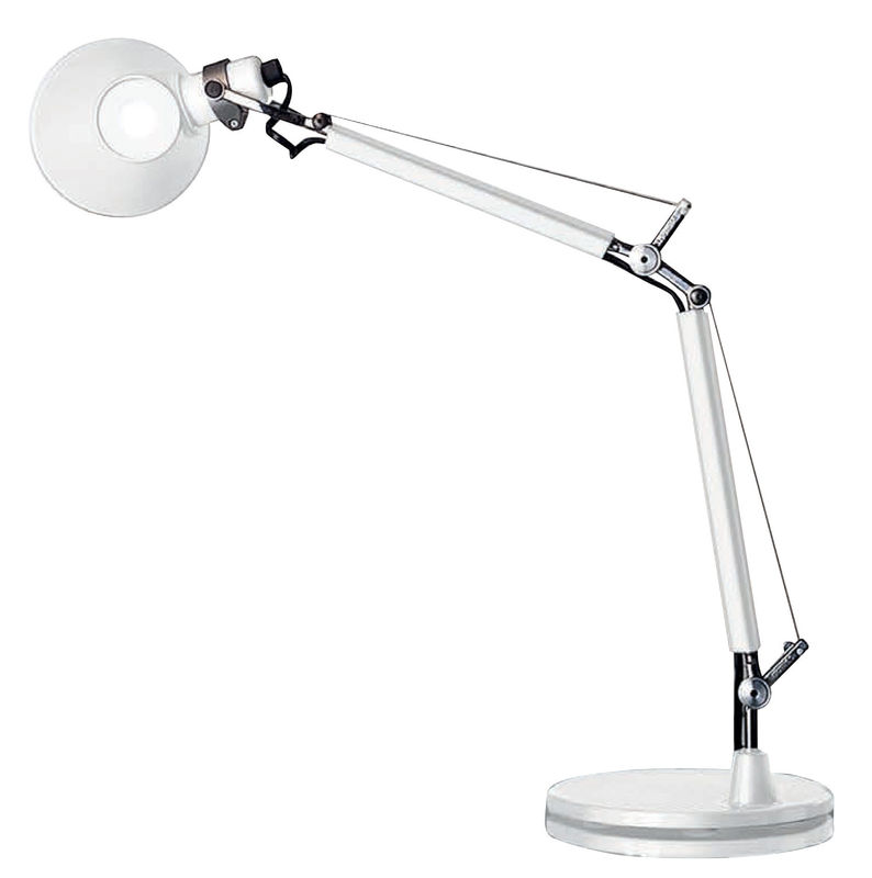 Luminaire - Lampes de table - Lampe à poser Tolomeo Micro métal blanc - Artemide - Blanc - Aluminium peint