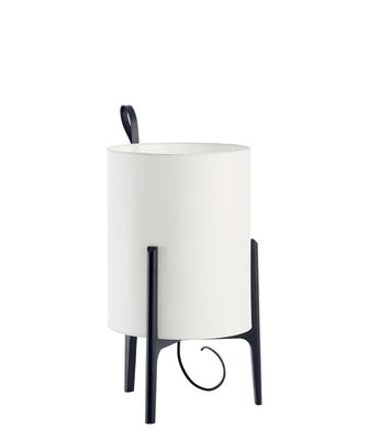 Carpyen - Lampe de table Greta en Tissu, Coton - Couleur Blanc - 28.85 x 28.85 x 33 cm - Designer Ga