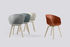 Poltrona About a chair AAC22 / Plastica & gambe legno - Hay