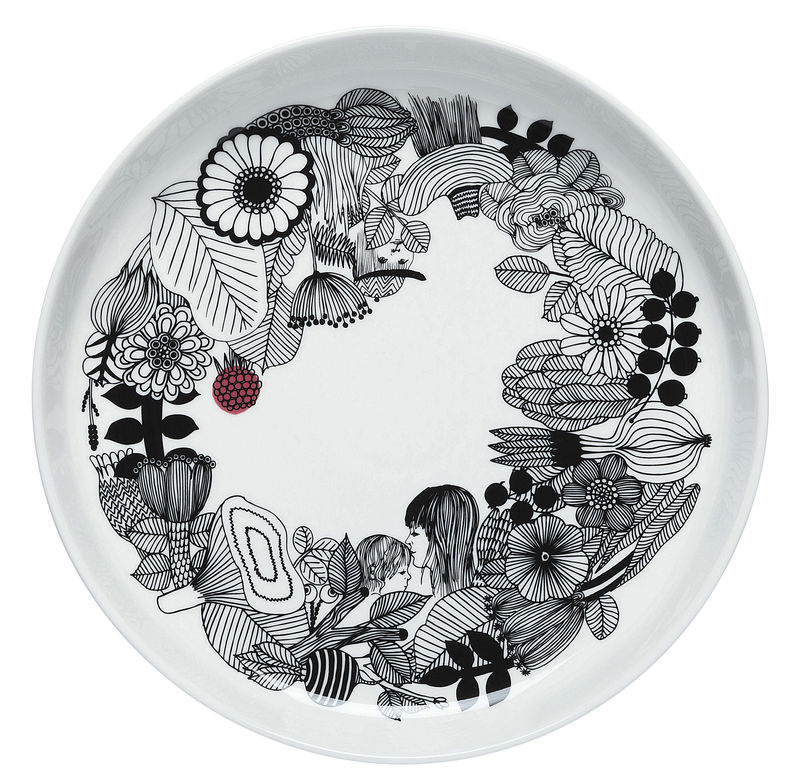 Marimekko Siirtolapuutarha Presentation dish - white red black | Made In  Design UK