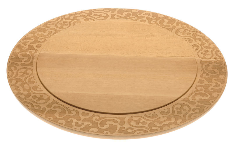Tavola - Vassoi e piatti da portata - Vassoio per formaggio Dressed in Wood legno naturale / Ø 41 cm - Alessi - Legno naturale - Faggio