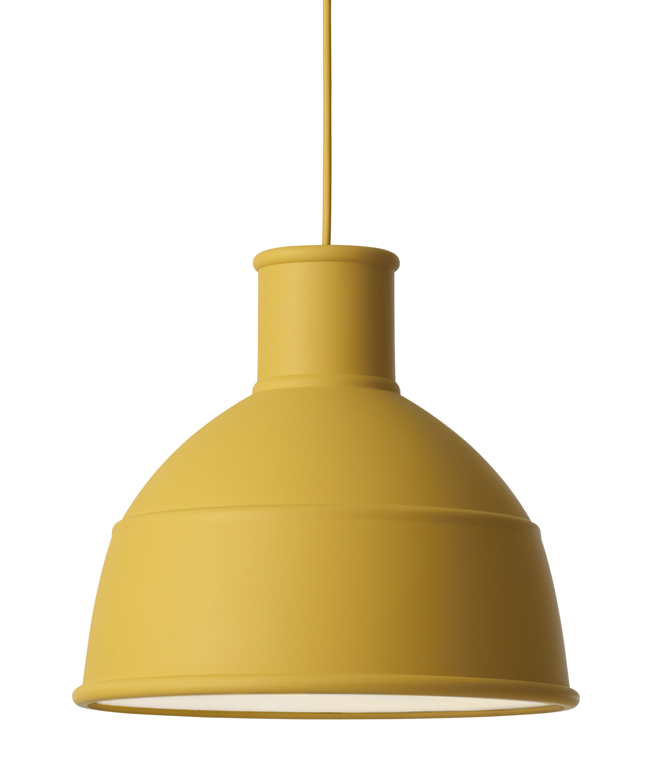 Illuminazione , Lampadari , Sospensione Unfold / in silicone , Muuto , Giallo senape , Silicone