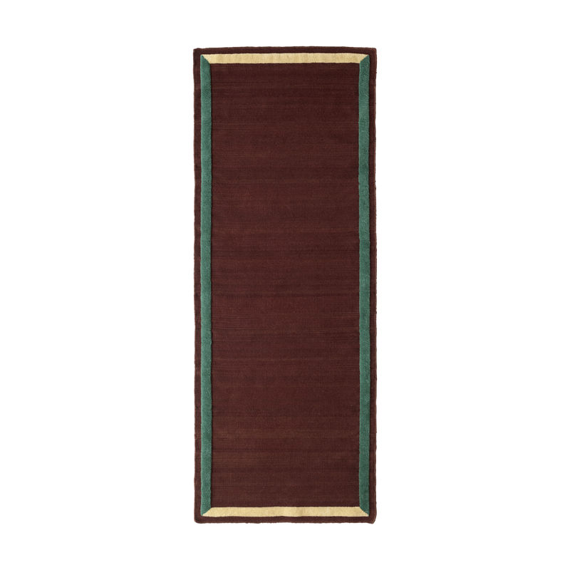 Interni - Tappeti - Tappeto Framed AP14 tessuto rosso viola / 90 x 240 cm - &tradition - Bordeaux/Multicolore - Lana