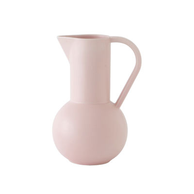 Tableware - Water Carafes & Wine Decanters - Strøm Medium Carafe - / H 24 cm - Handmade ceramic by raawii - Blush coral - Ceramic