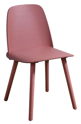 Mobilier - Chaises, fauteuils de salle à manger - Chaise Nerd / Edition limitée - 20 ans MID - Muuto - Rose Pantone 7591 - Frêne
