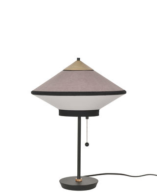 Forestier - Lampe de table Cymbal en Tissu, Métal laqué - Couleur Rose - 43.8 x 43.8 x 48 cm - Desig