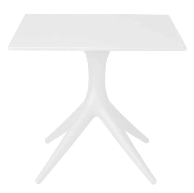 Outdoor - Garden Tables - App Square table plastic material white 80 x 80 cm - Driade - White - roto-moulded polyhene