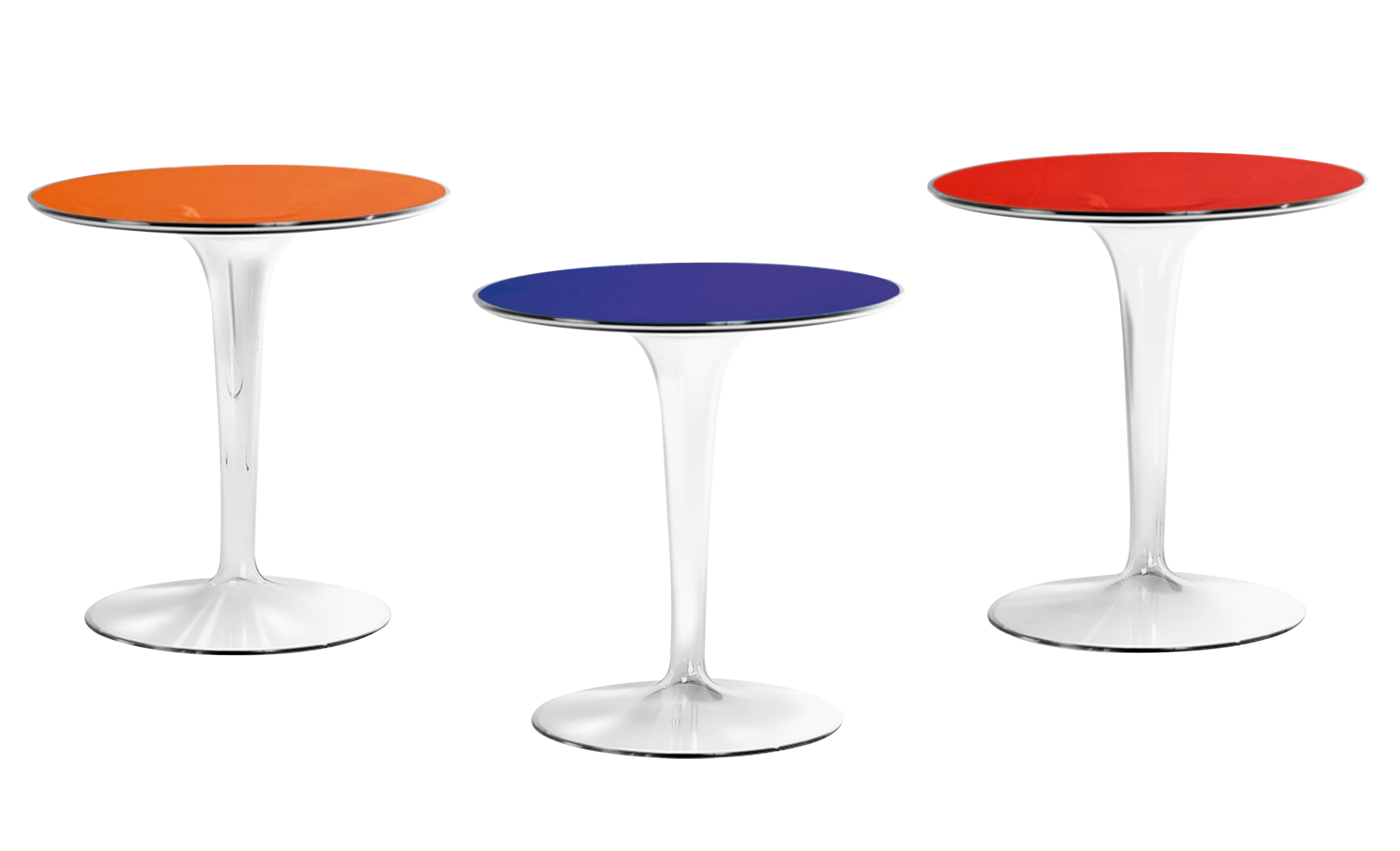 Scopri Tavolino Tip Top, Laccato bianco di Kartell, Made In Design Italia