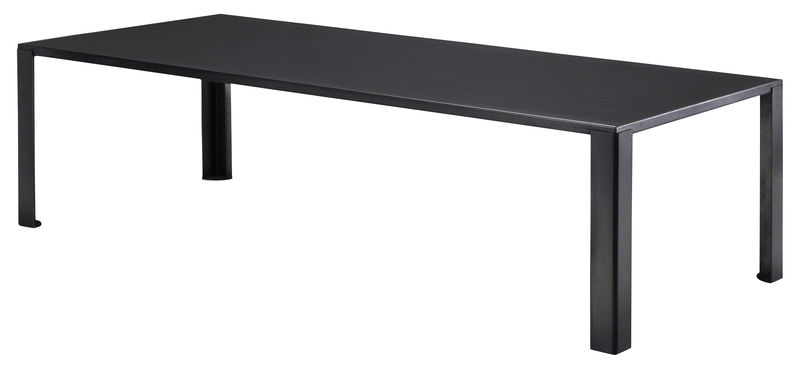 Arredamento - Tavoli - Tavolo rettangolare Big Irony metallo nero Piano in acciaio rettangolare - Zeus - 238 x 100 cm - Acciaio fosfatato