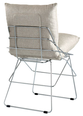 Furniture - Chairs - Sof-Sof Chair by Robots - Cream - Chromed steel