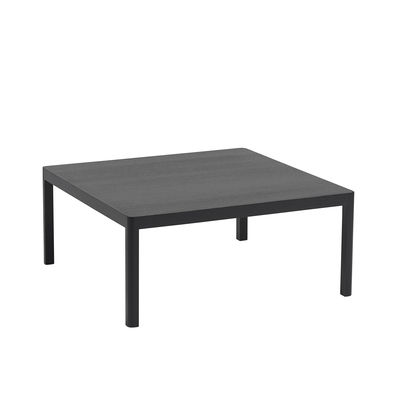 Arredamento - Tavolini  - Tavolino Workshop - / Rovere - 86 x 86 cm di Muuto - Nero - Impiallacciatura rovere laccato, Rovere massello laccato