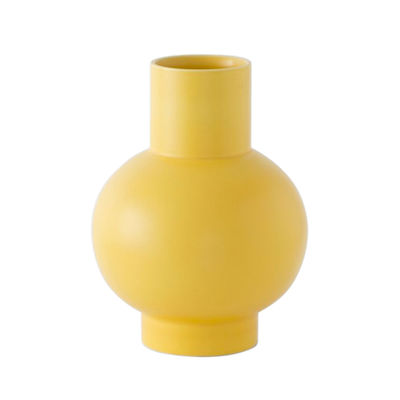 Decoration - Vases - Strøm Extra Large Vase - / H 33 cm - Handmade ceramic by raawii - Freesia yellow - Ceramic