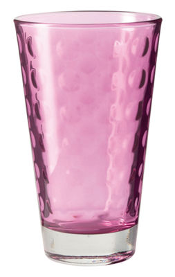 Tavola - Bicchieri  - Bicchiere long drink Optic / H 13 x Ø 8 cm - 30 cl - Leonardo - Viola - Vetro con pellicola