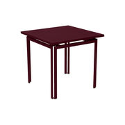 Fermob - Table carrée Costa en Métal, Aluminium laqué - Couleur Rouge - 88.11 x 88.11 x 73 cm - Desi