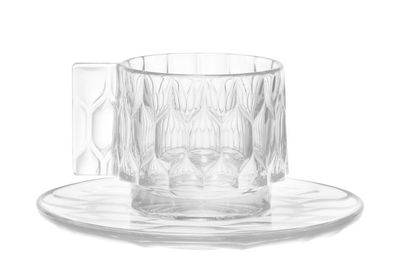 Table et cuisine - Tasses et mugs - Tasse à café Jellies Family / Set tasse + soucoupe - Kartell - Cristal - Technopolymère thermoplastique