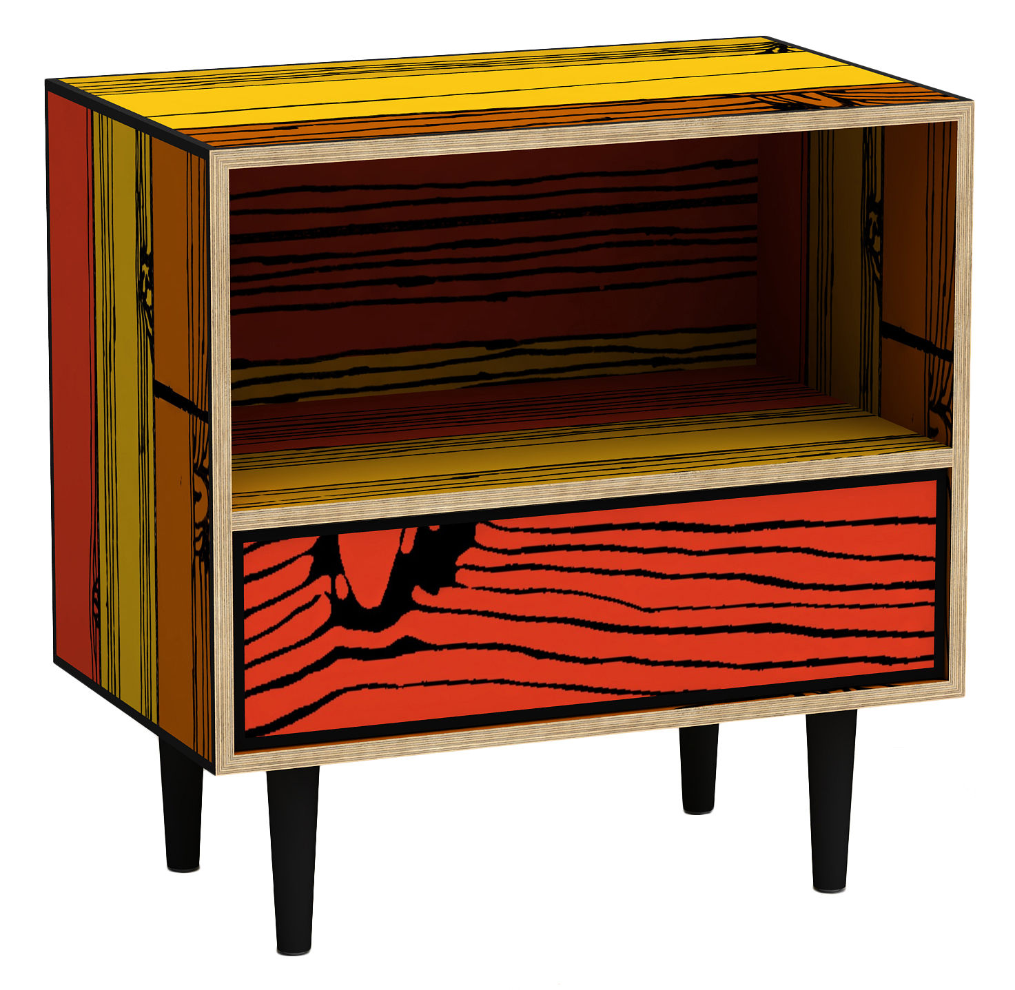 Wrongwoods Bedside Table Night Red Shades By Elished Wrongwoods Bedside Table Night Elished Sons