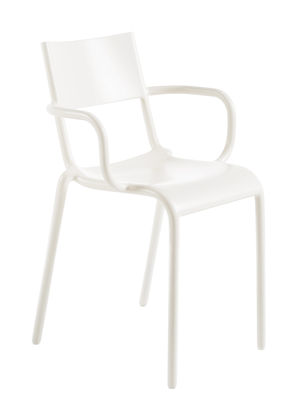 Mobilier - Chaises, fauteuils de salle à manger - Fauteuil empilable Generic A / Polypropylène - Kartell - Blanc - Polypropylène
