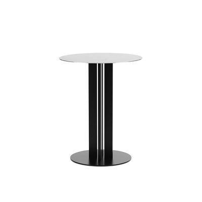 Normann Copenhagen - Table ronde Scala en Métal, Acier inoxydable - Couleur Gris - 73.43 x 73.43 x 7