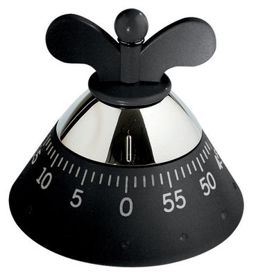 Tableware - Kitchen Equipment - Timer by A di Alessi - Black - ABS, Stainless steel