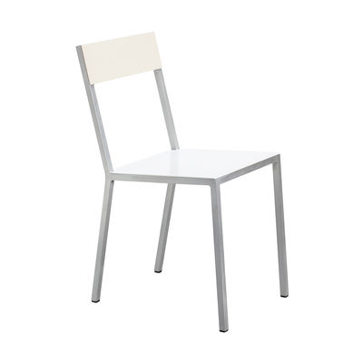 Mobilier - Chaises, fauteuils de salle à manger - Chaise Alu / Aluminium - valerie objects - Assise blanche / Dossier ivoire - Aluminium
