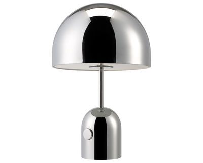 Luminaire - Lampes de table - Lampe de table Bell Small / H 44 cm - Tom Dixon - Chromé - Acier chromé