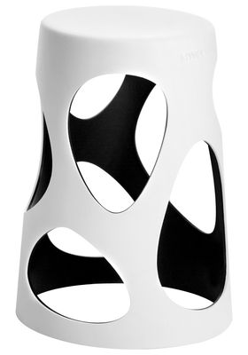 Arredamento - Sgabelli - Sgabello impilabile Liberty - H 45 cm di MyYour - Esterno bianco / Interno nero - Poleasy