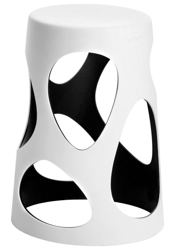Arredamento - Sgabelli - Sgabello impilabile Liberty - H 45 cm di MyYour - Esterno bianco / Interno nero - Poleasy