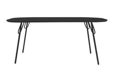 Table 6 personnes Swim / Intérieur & extérieur - 180 x 95 cm - Bibelo noir en métal