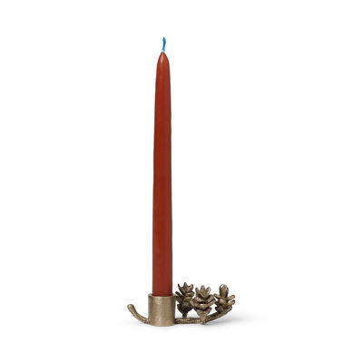 Decoration - Candles & Candle Holders - Forest Candle stick - / Brass by Ferm Living - Brass - Solid brass