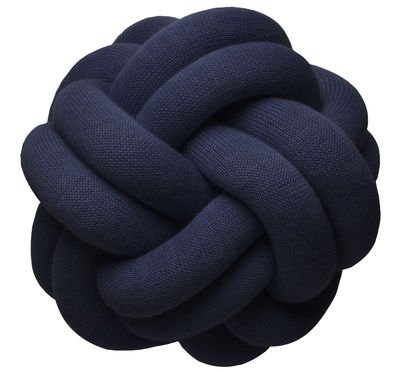 Decoration - Children's Home Accessories - Knot Cushion by Design House Stockholm - Navy blue - Acrylic, Wool
