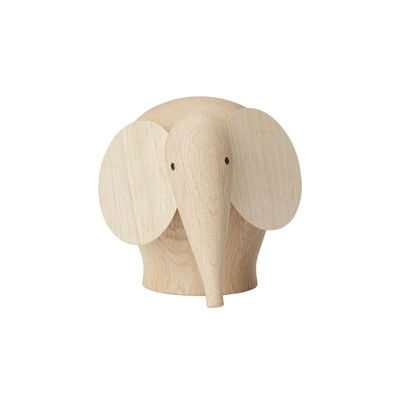Image of Figurina Nunu MEDIUM - / Elefante - L 20 cm di Woud - Legno naturale - Legno