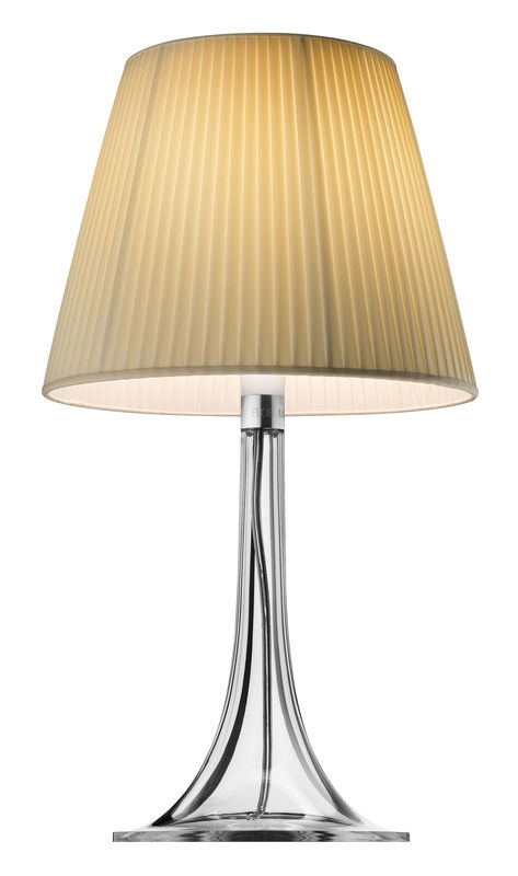 Illuminazione - Lampade da tavolo - Lampada da tavolo Miss K tessuto beige - Flos - Tessuto plissettato - PMMA, Tessuto