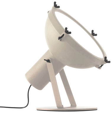 Lampe de table Projecteur 365 by Le Corbusier / Réédition 1954 - Nemo blanc sable en métal