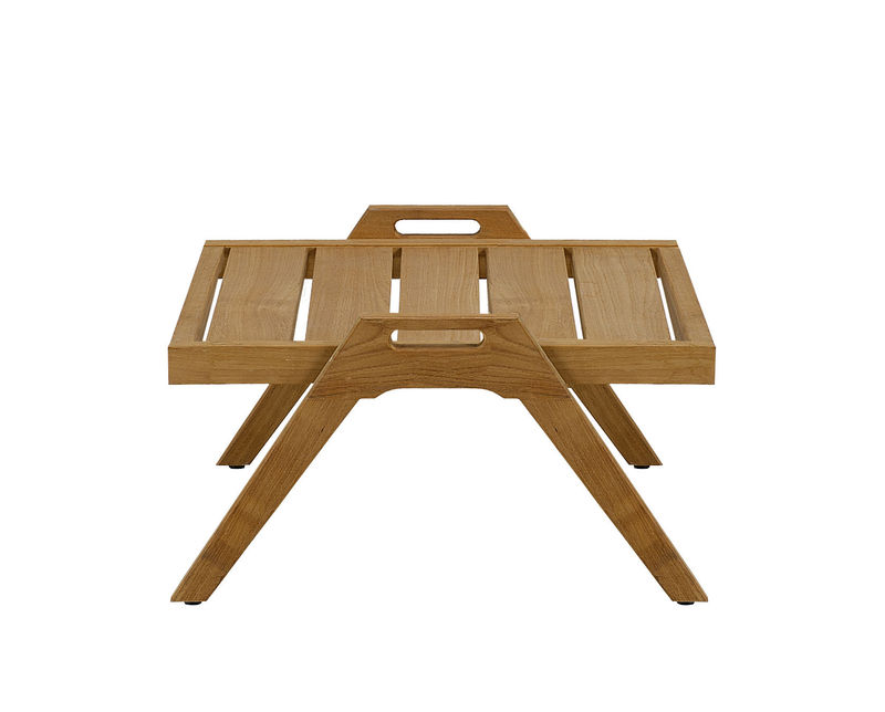 Furniture - Coffee Tables - Synthesis Coffee table natural wood / 55 x 57 cm - Teak - Unopiu - Teak - Teak