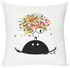 Spring wishes Cushion - Screen printed cushion made of linen & cotton by Domestic