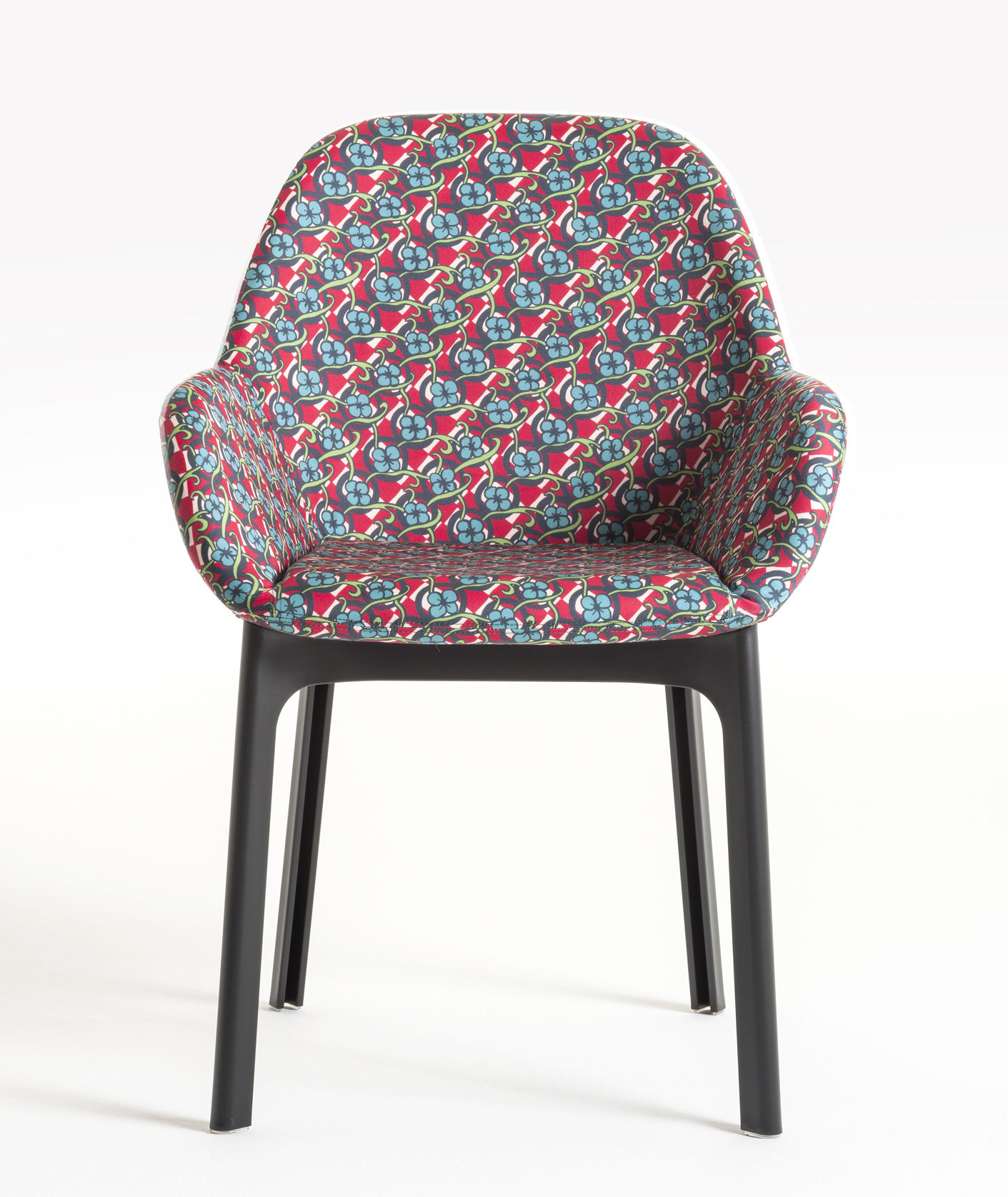 Fauteuil rembourré Clap La Double J Kartell Bleu/Rouge/Noir Made In