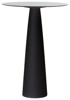 Mange-debout Hoplà- H 110 cm / Ø 69 cm - Slide blanc,noir en matière plastique