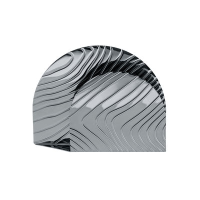 Accessories - Desk & Office Accessories - Veneer Napkin holder - / Steel with embossed patterns by Alessi - Polished steel - Stainless steel